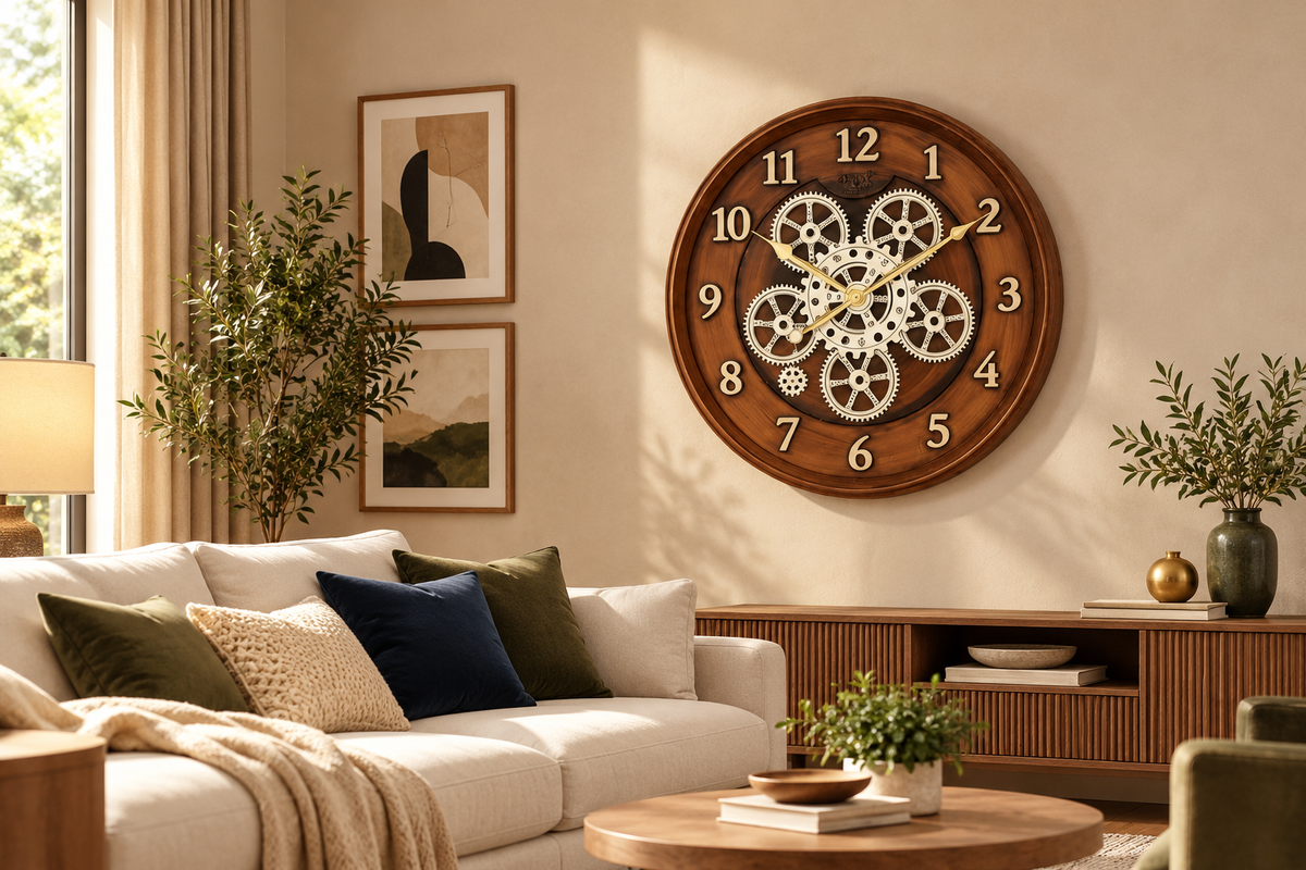 Vintage Gear Designer Clock